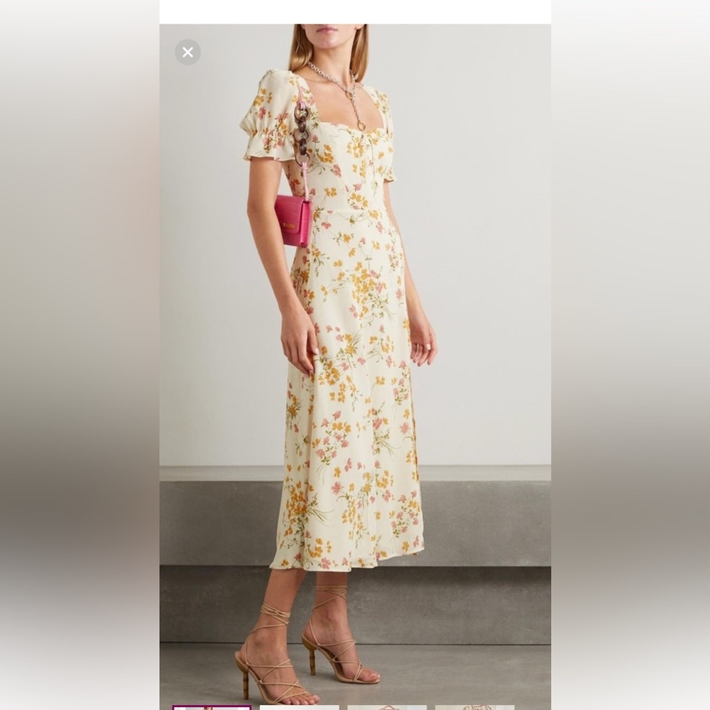 Reformation georgette midi dress size 0